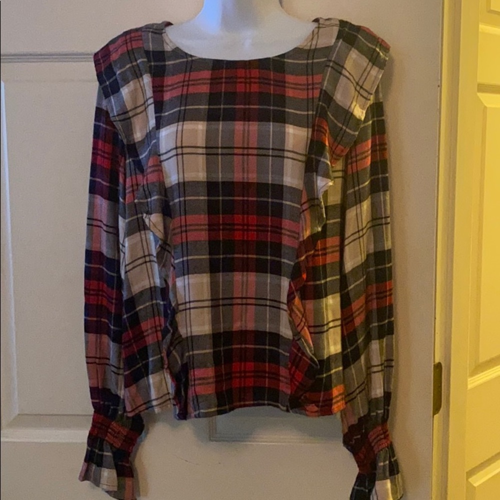Kenzie plaid light flannel shirt